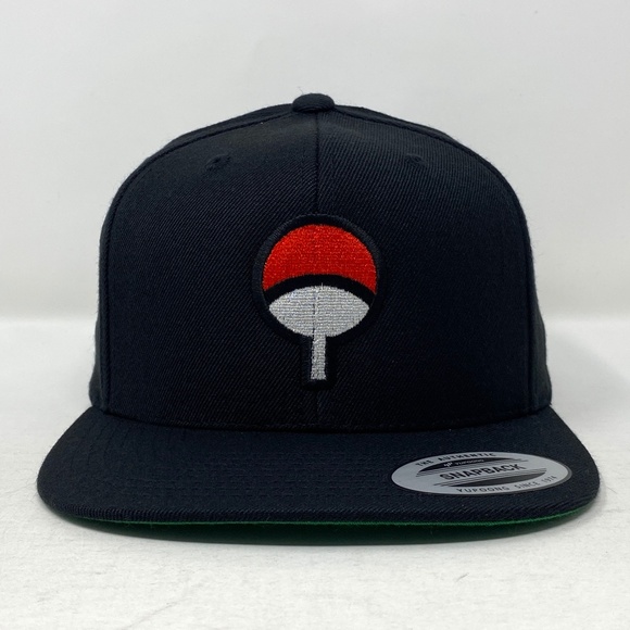 Uchiha Anime Red White Fan Snapback Hat Cap - Picture 2 of 6